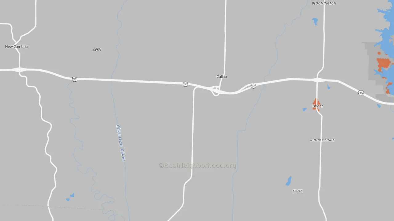 Bike Grade map of 63534, MO