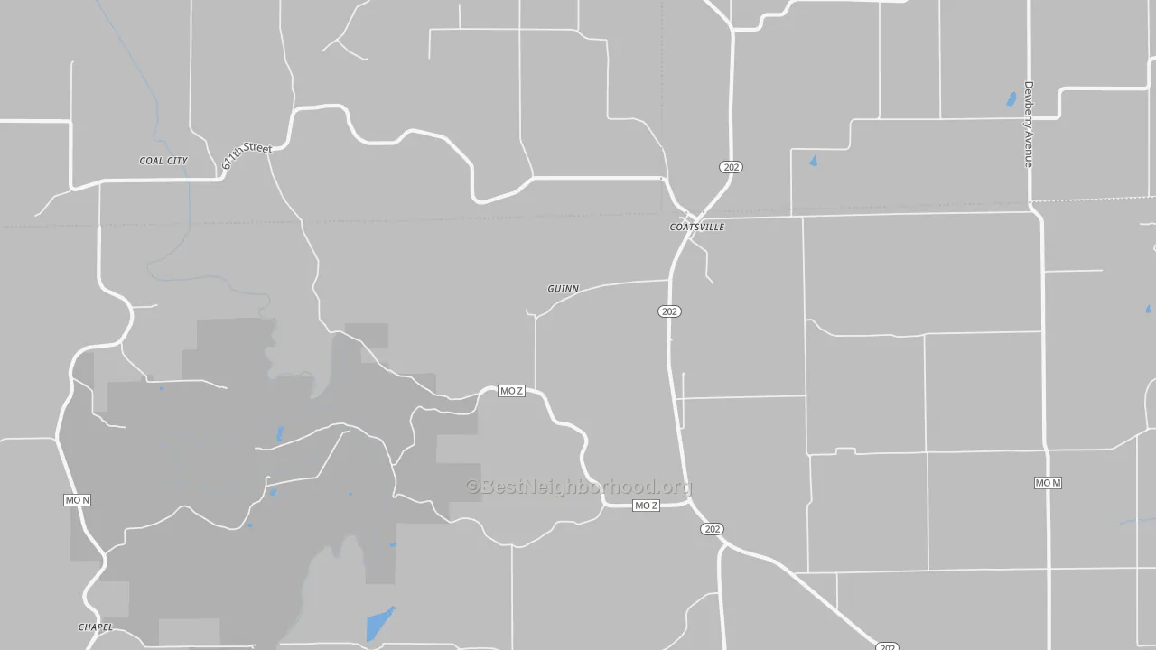 Bike Grade map of 63535, MO