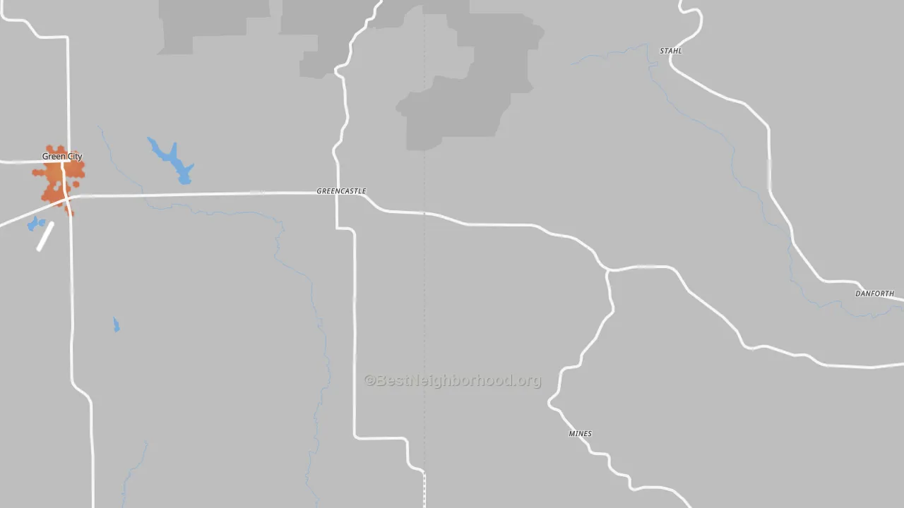 Bike Grade map of 63544, MO