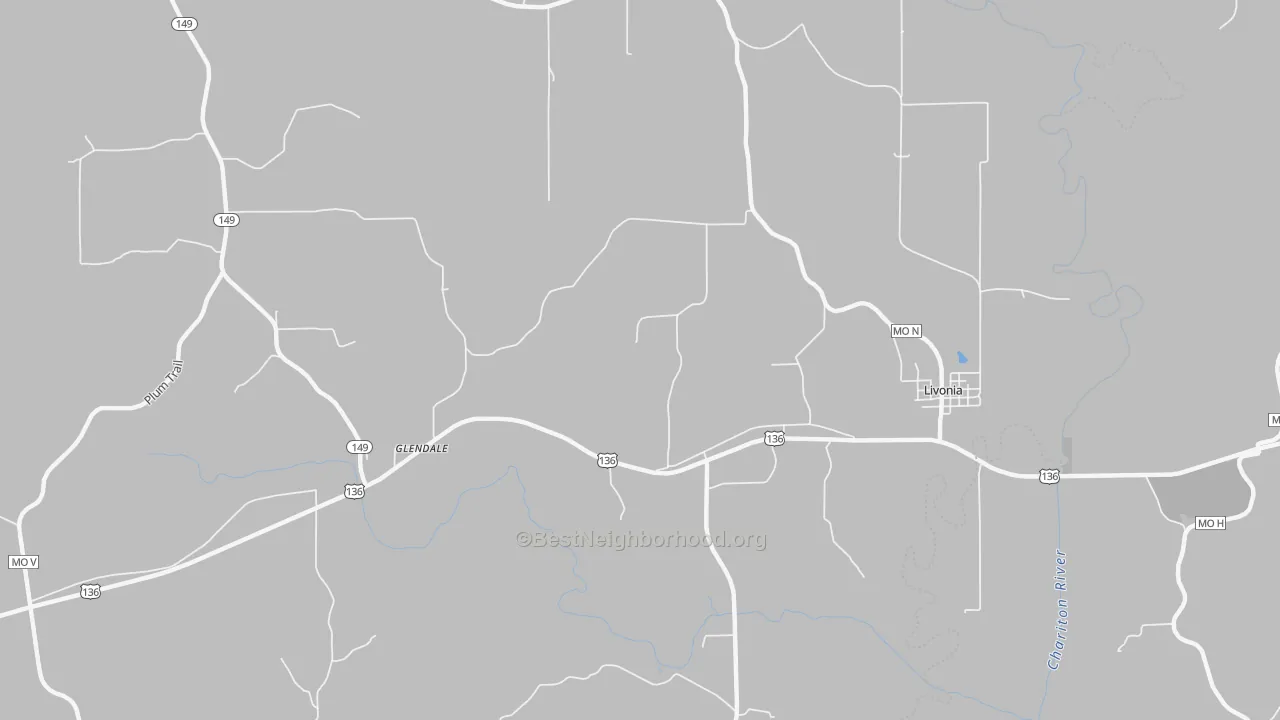 Bike Grade map of 63551, MO