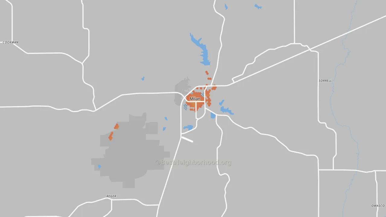 Bike Grade map of 63556, MO