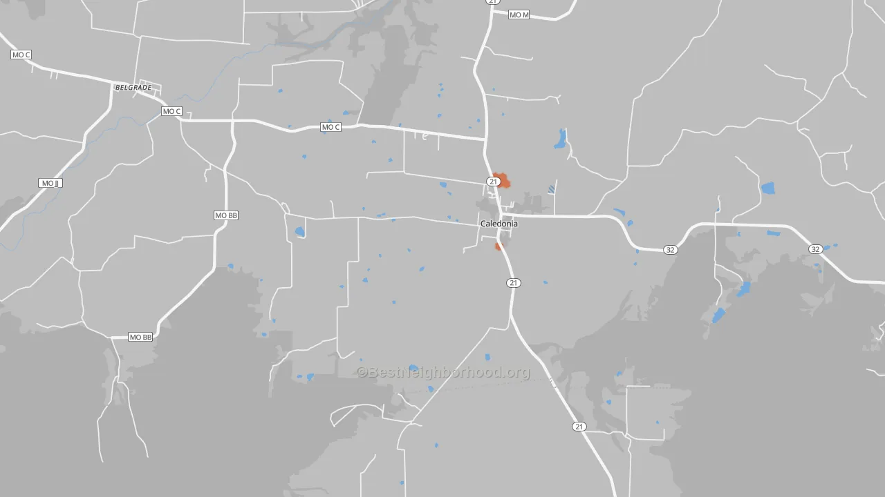 Bike Grade map of 63631, MO