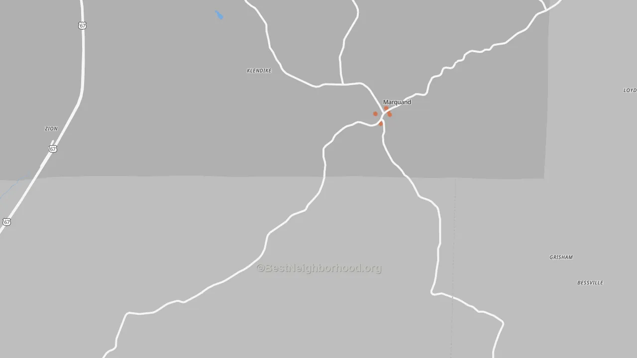 Bike Grade map of 63655, MO