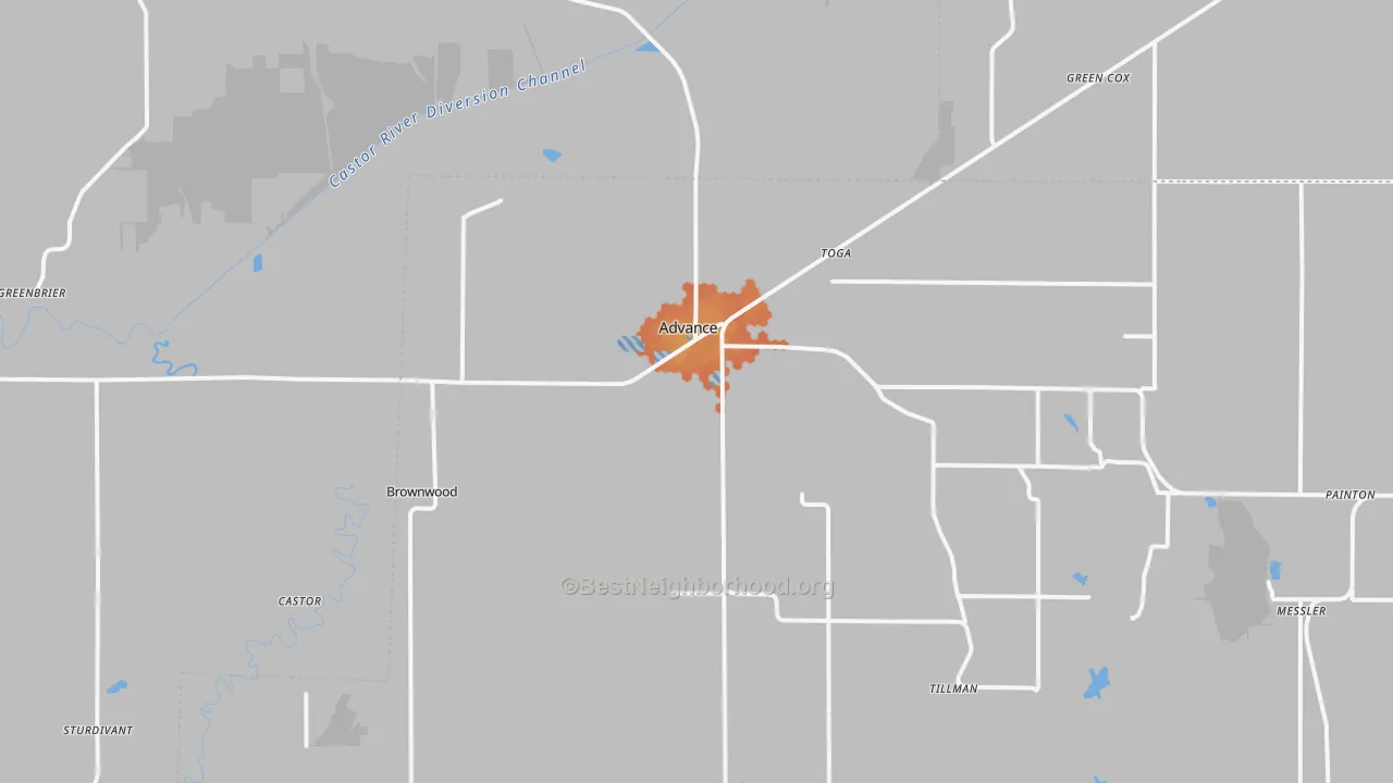 Bike Grade map of 63730, MO
