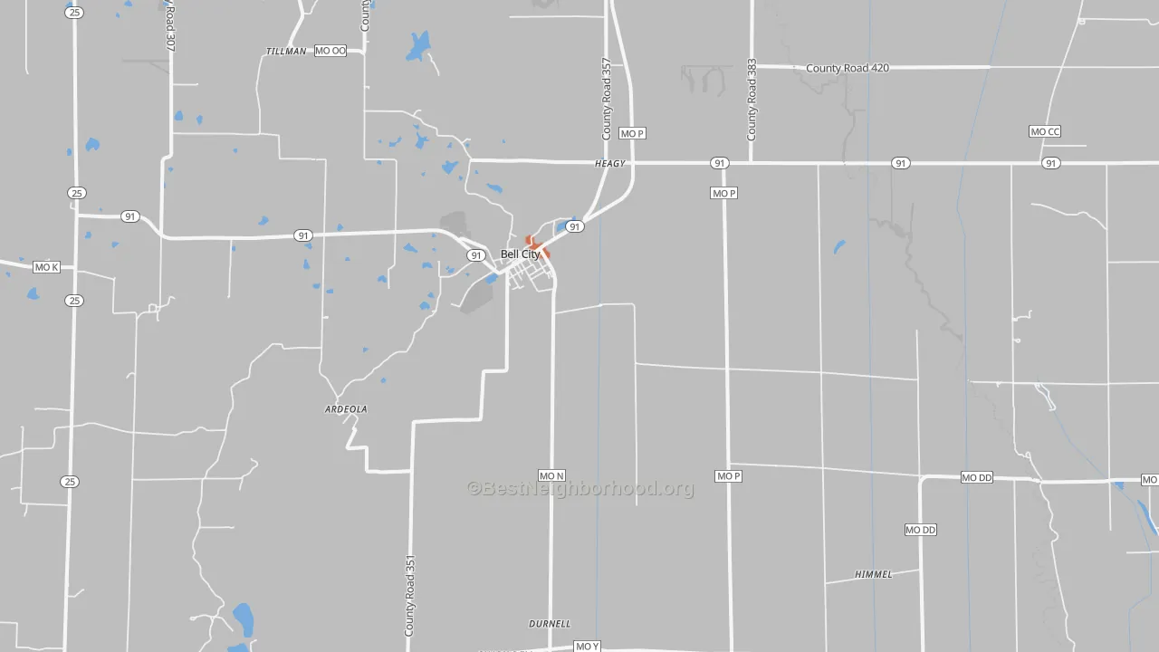 Bike Grade map of 63735, MO