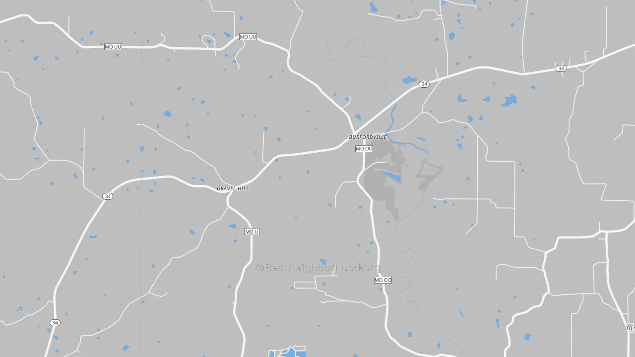 Bike Grade map of 63739, MO