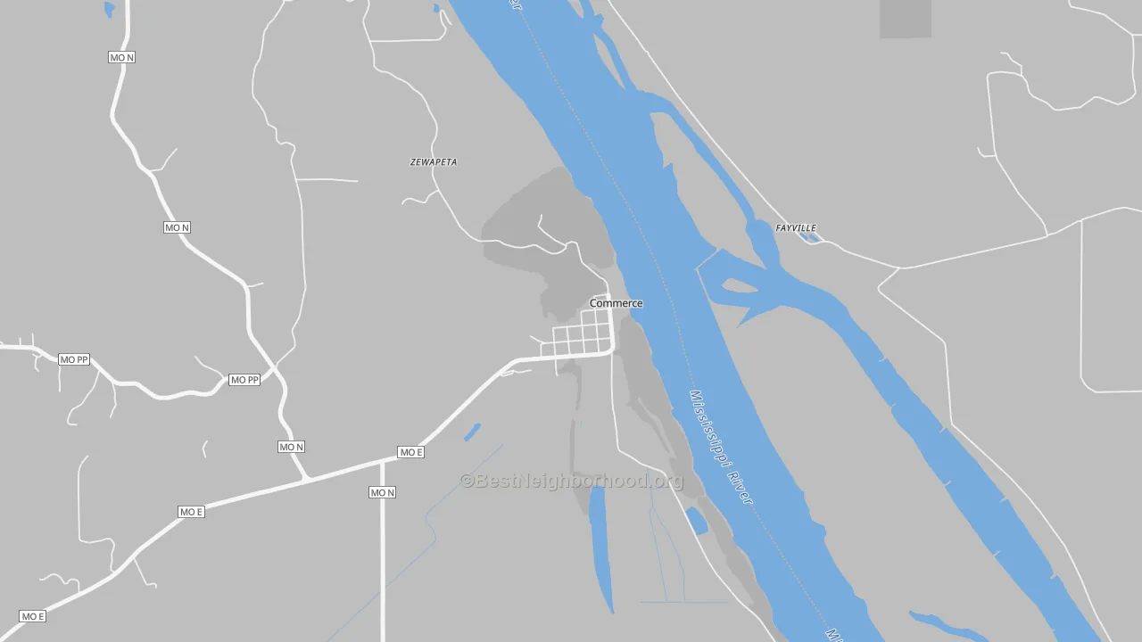 Bike Grade map of 63742, MO