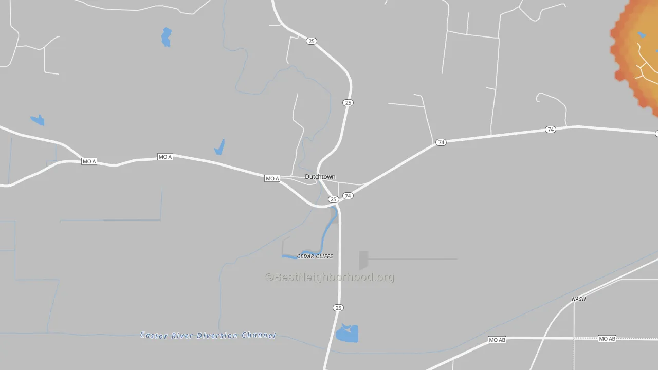 Bike Grade map of 63745, MO