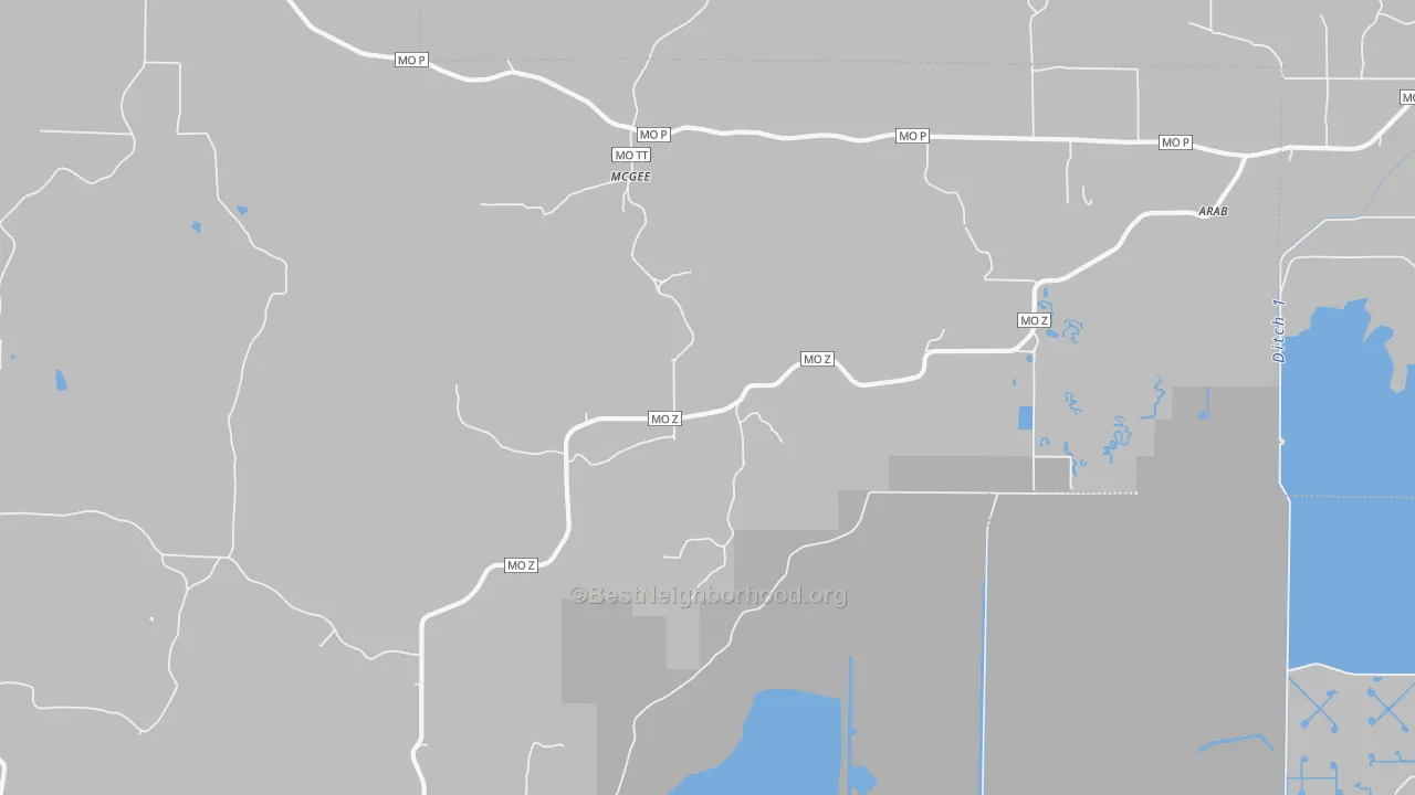 Bike Grade map of 63763, MO