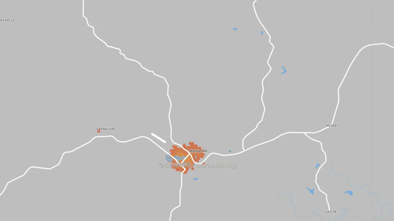 Bike Grade map of 63764, MO