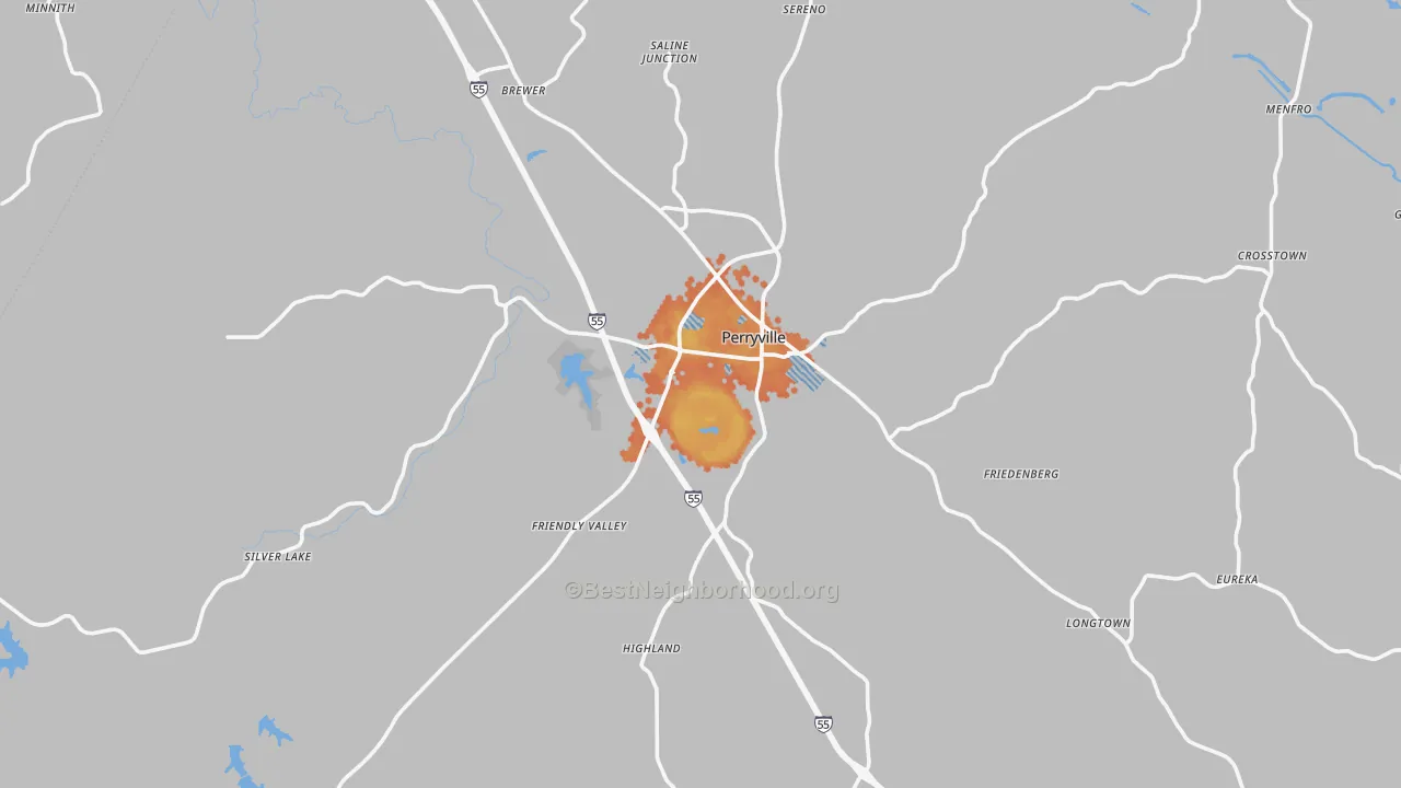 Bike Grade map of 63775, MO