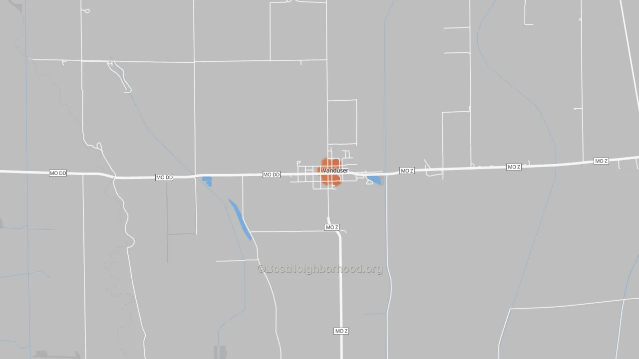 Bike Grade map of 63784, MO