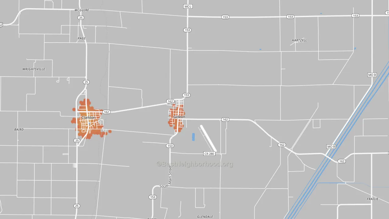 Bike Grade map of 63848, MO
