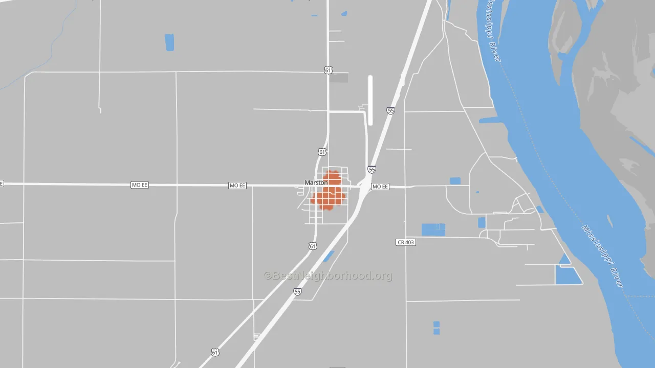 Bike Grade map of 63866, MO