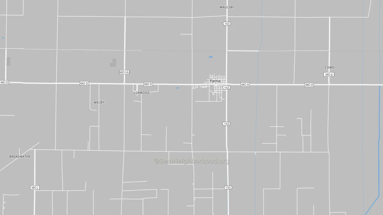 Bike Grade map of 63870, MO