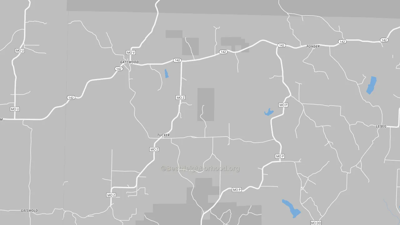 Bike Grade map of 63942, MO
