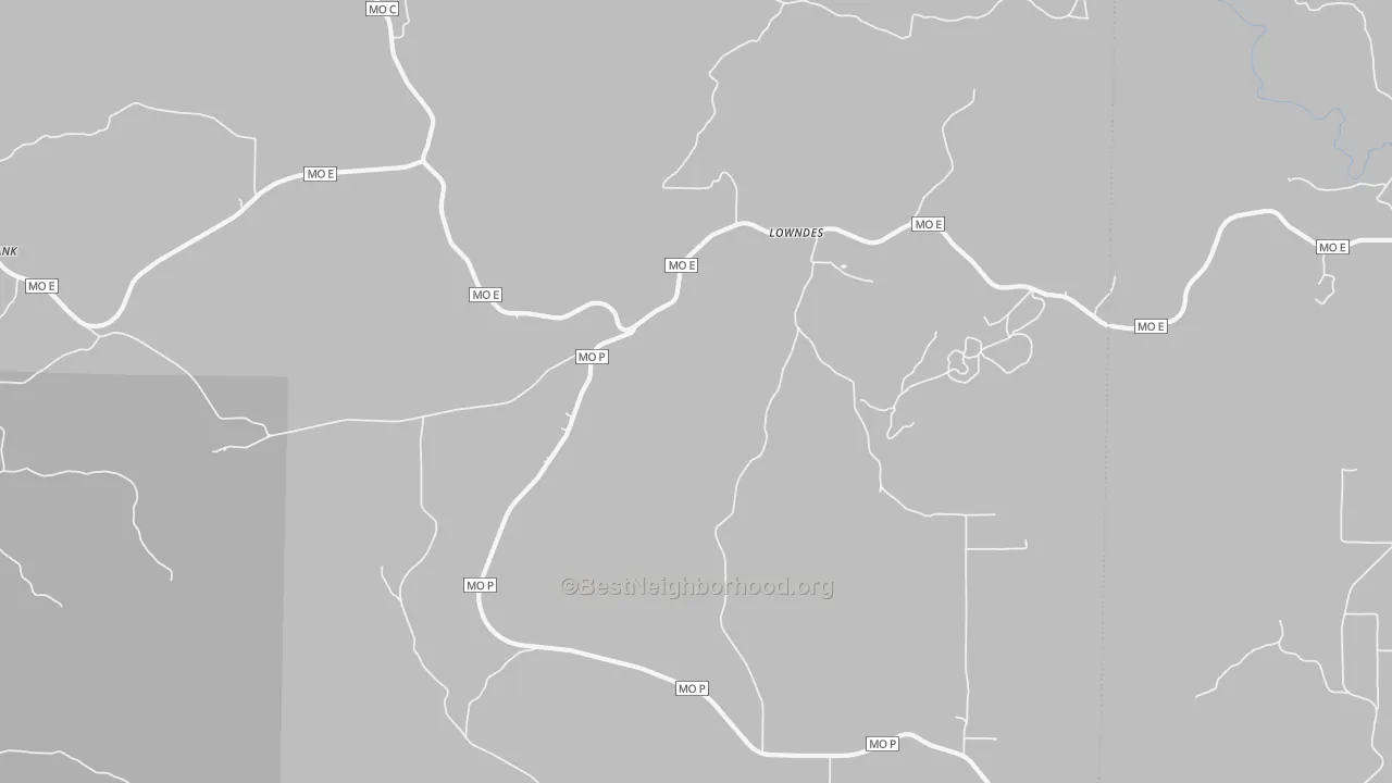 Bike Grade map of 63951, MO