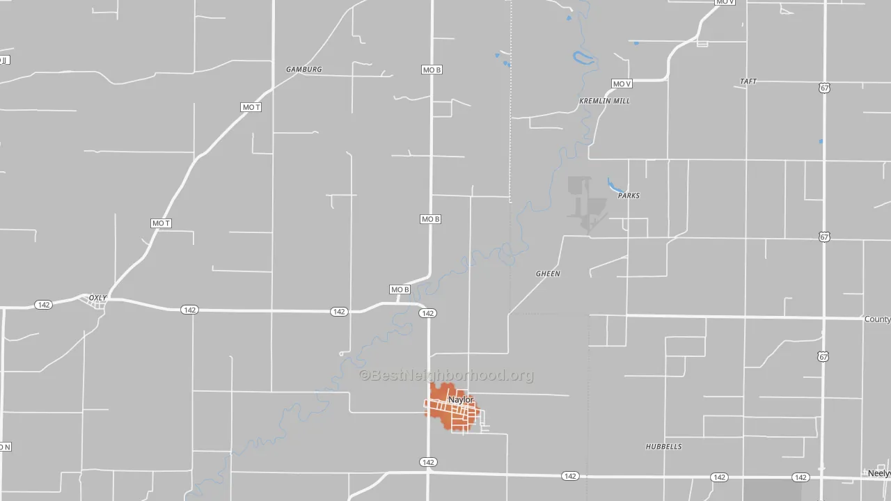 Bike Grade map of 63953, MO