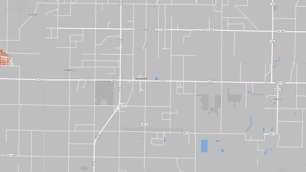 Bike Grade map of 63954, MO