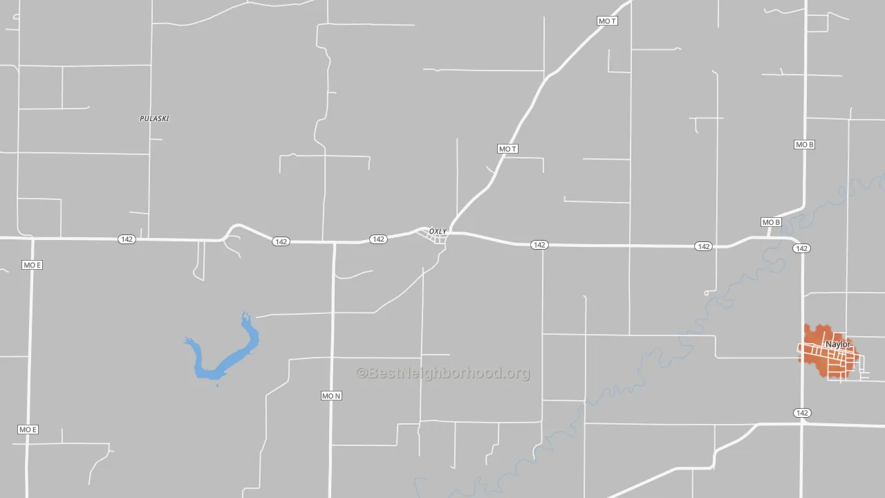 Bike Grade map of 63955, MO