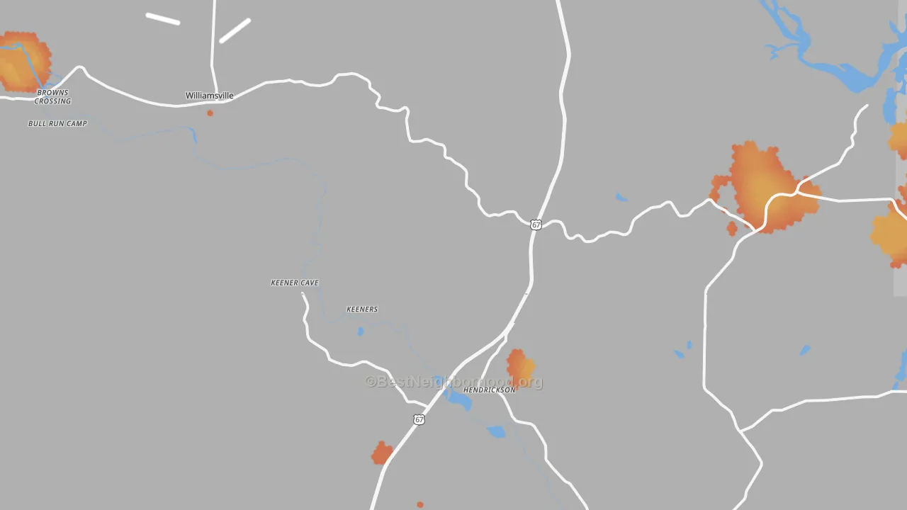 Bike Grade map of 63967, MO