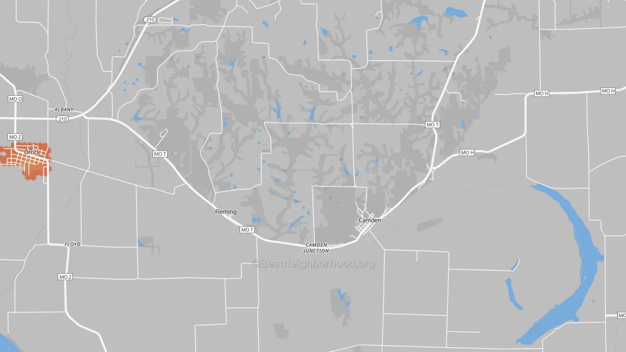 Bike Grade map of 64017, MO