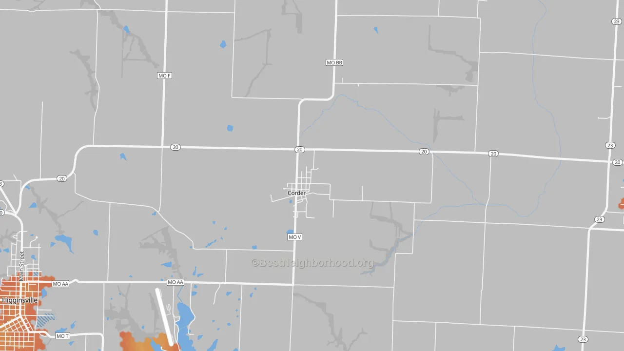 Bike Grade map of 64021, MO