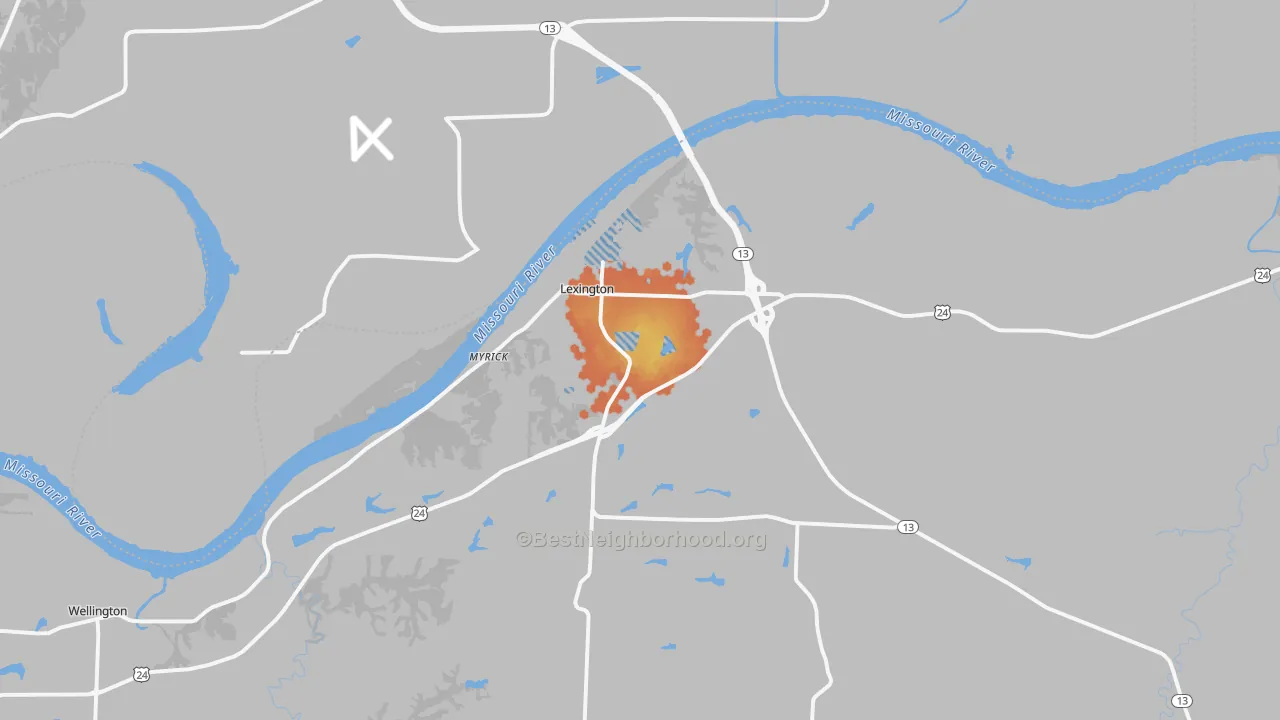 Bike Grade map of 64067, MO