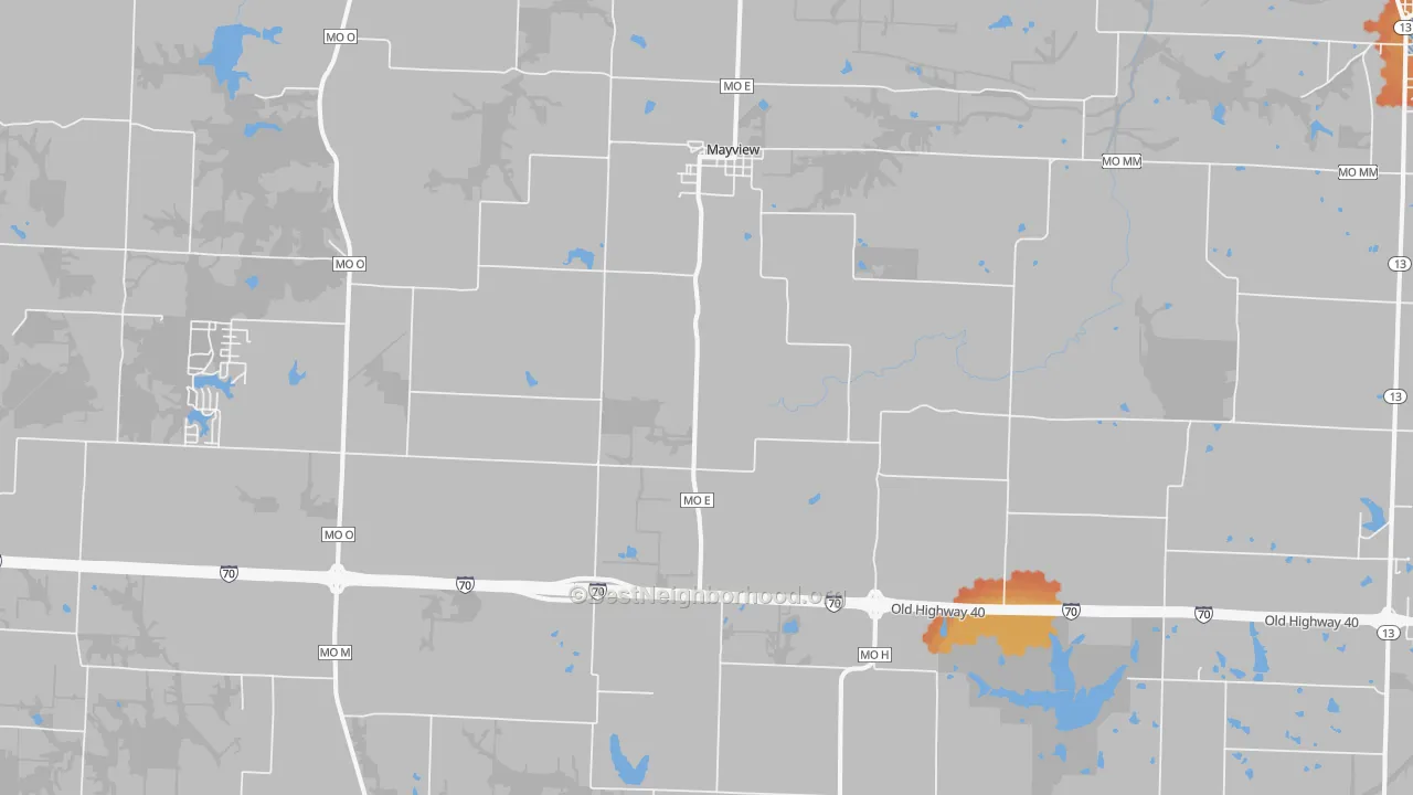 Bike Grade map of 64071, MO