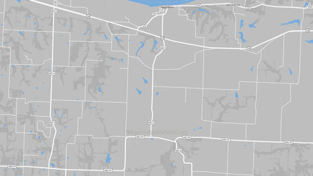 Bike Grade map of 64074, MO
