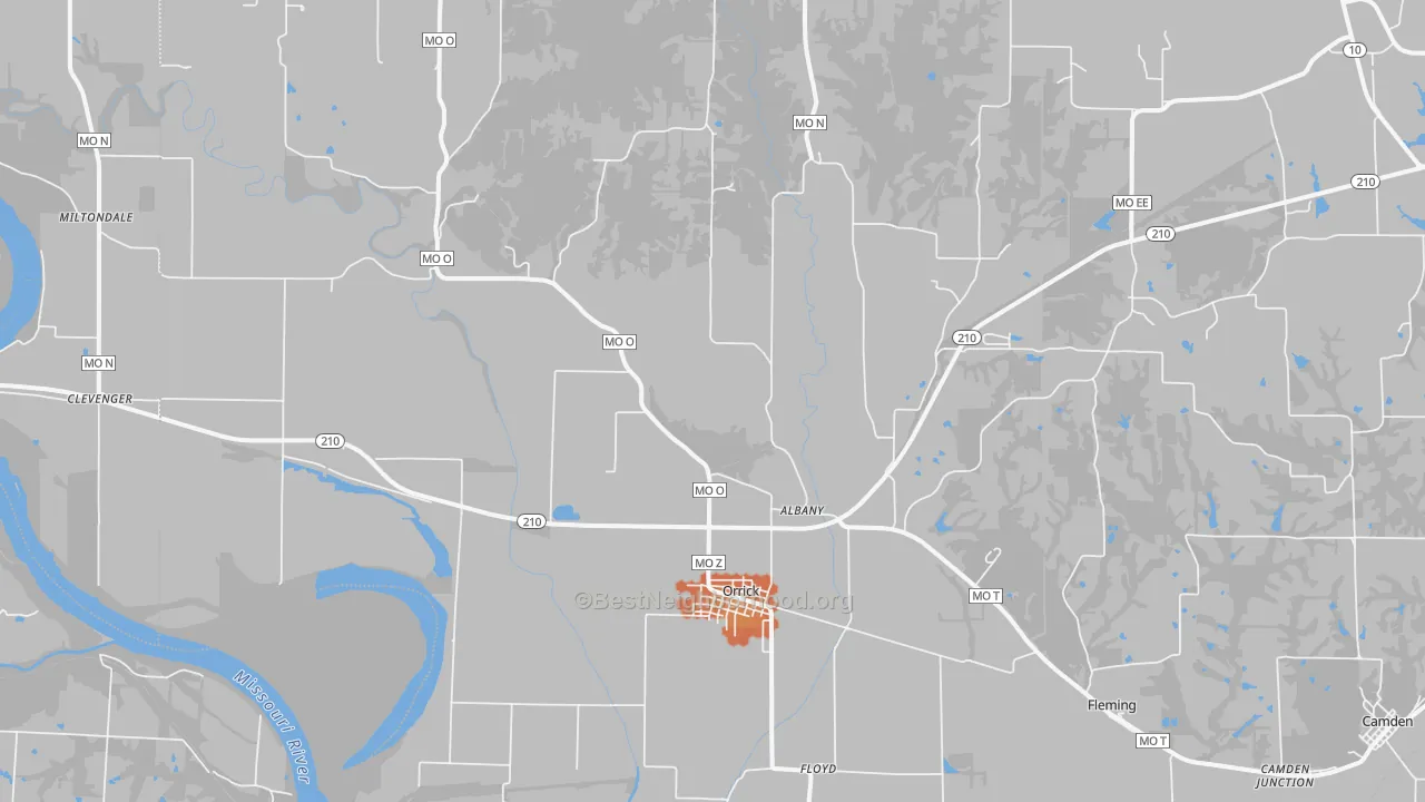 Bike Grade map of 64077, MO