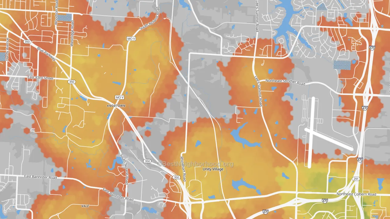 Bike Grade map of 64139, MO