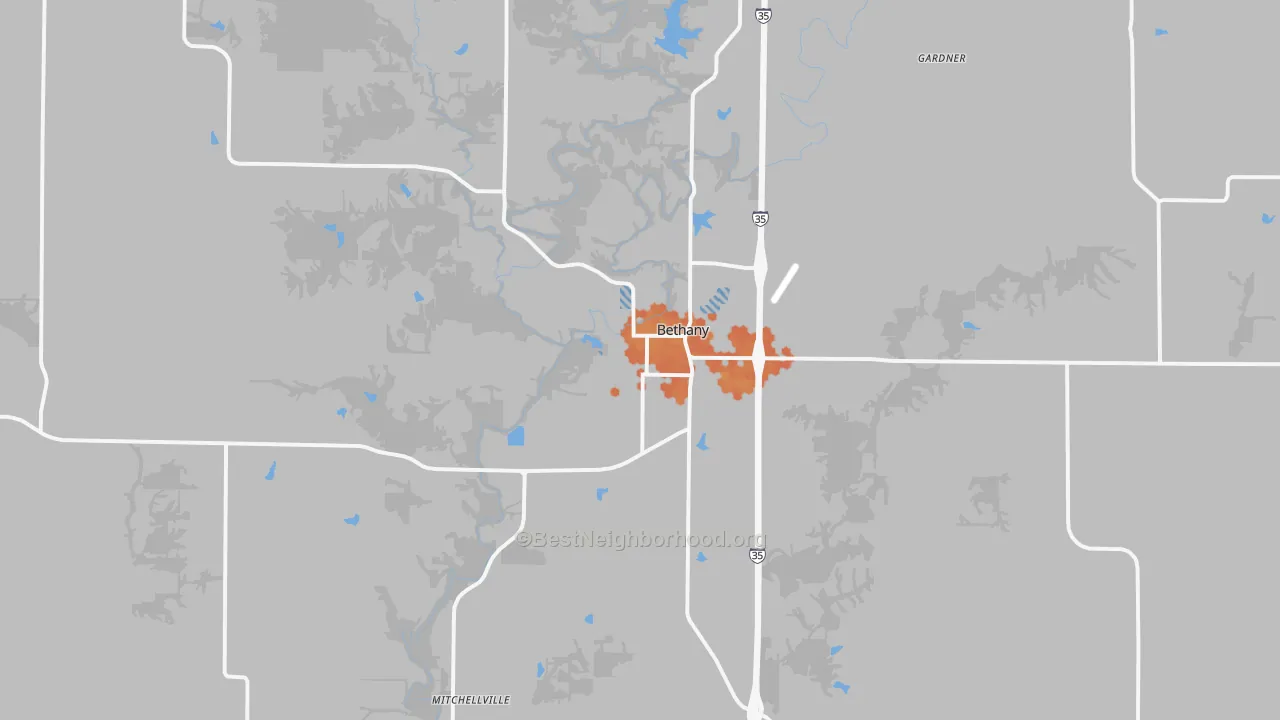 Bike Grade map of 64424, MO