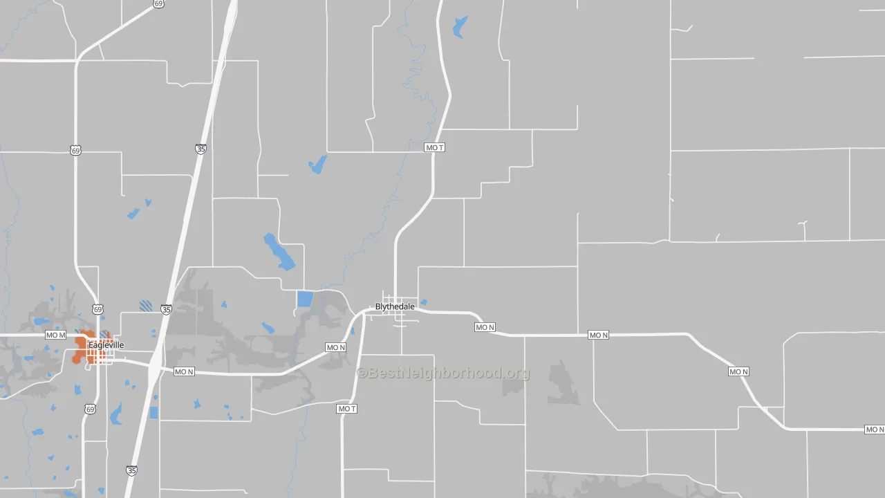 Bike Grade map of 64426, MO