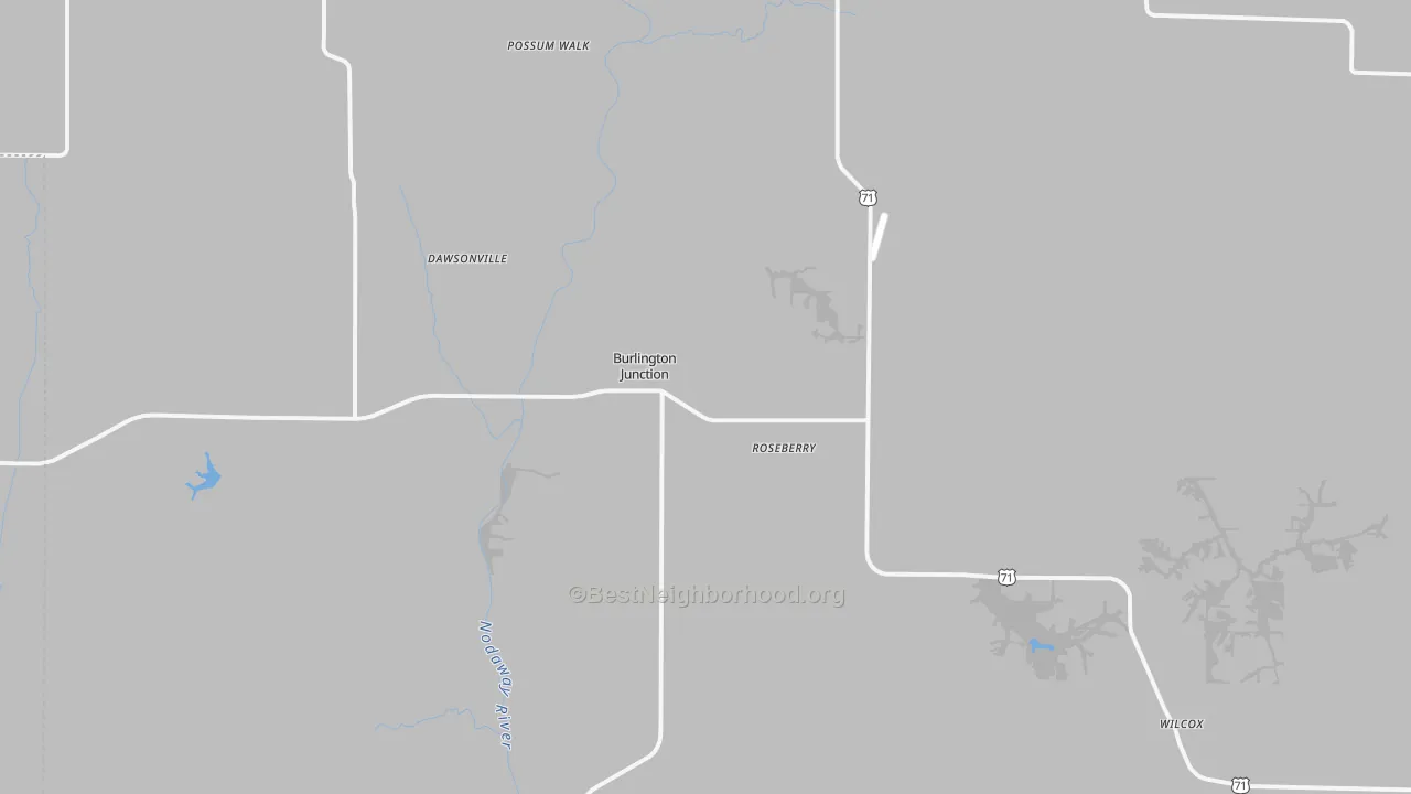 Bike Grade map of 64428, MO