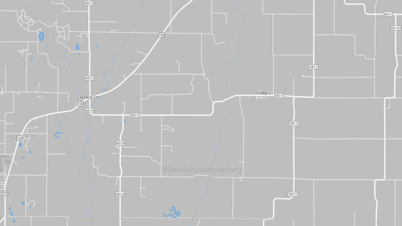 Bike Grade map of 64436, MO