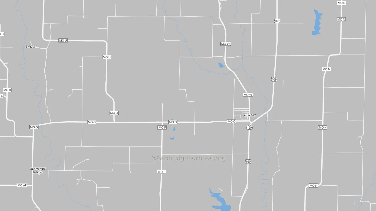 Bike Grade map of 64453, MO