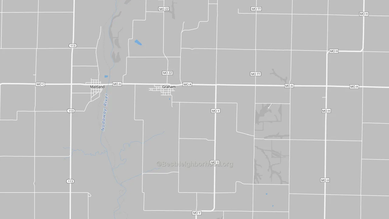 Bike Grade map of 64455, MO