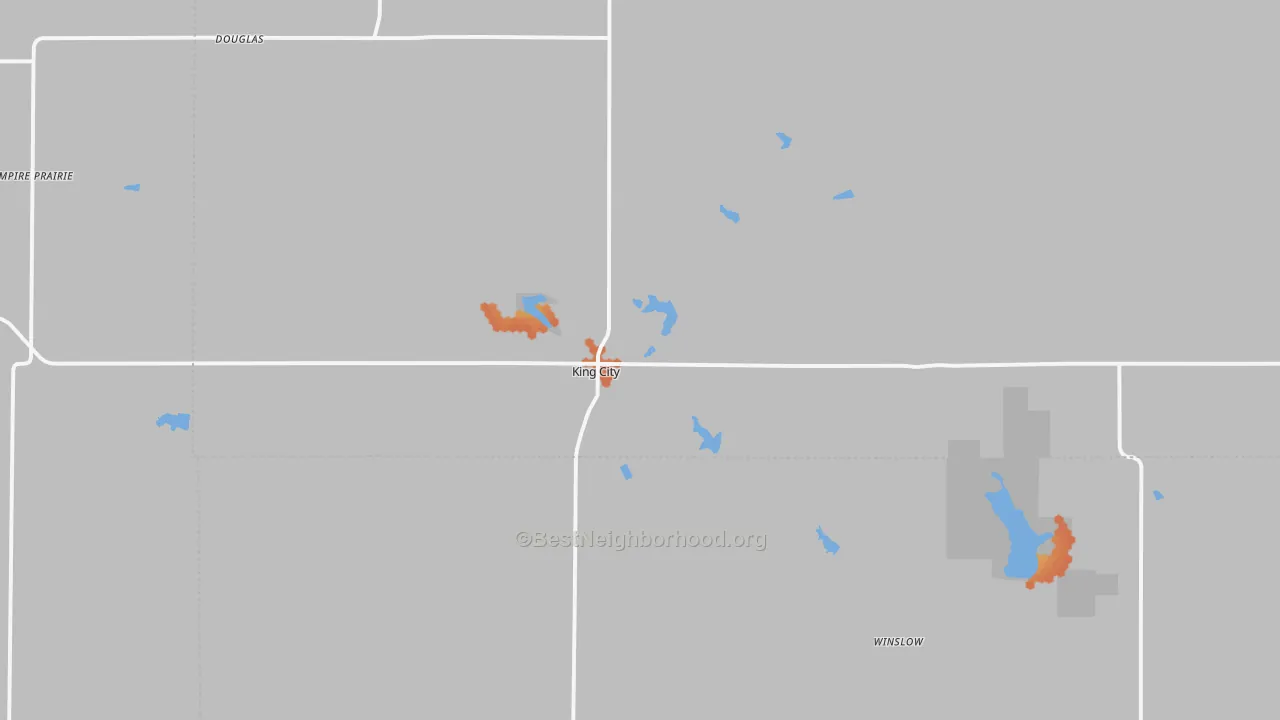 Bike Grade map of 64463, MO