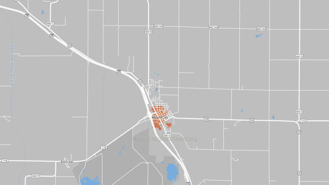Bike Grade map of 64470, MO