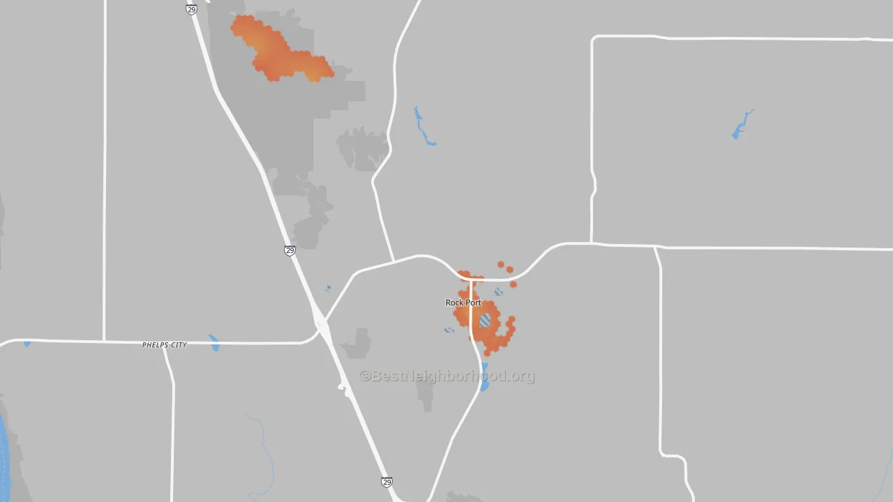 Bike Grade map of 64482, MO
