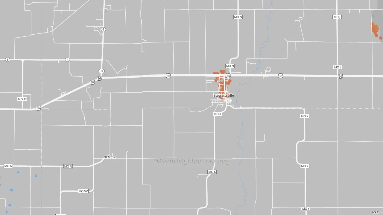 Bike Grade map of 64490, MO