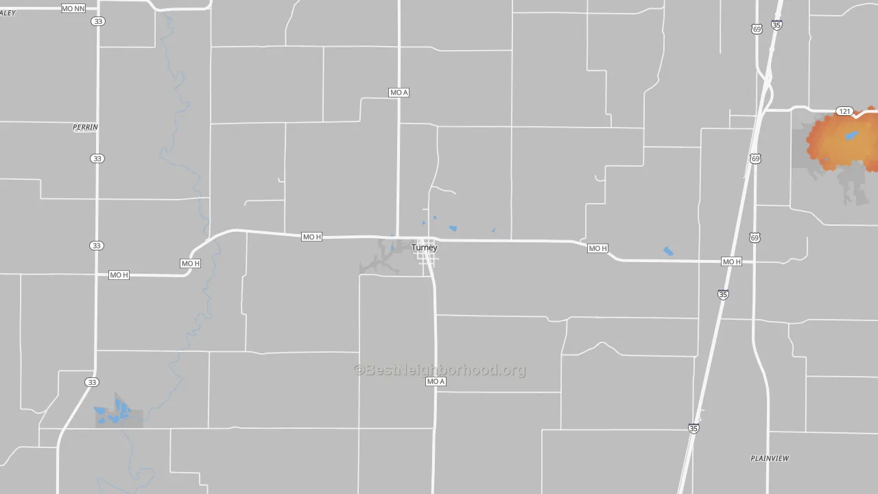 Bike Grade map of 64493, MO