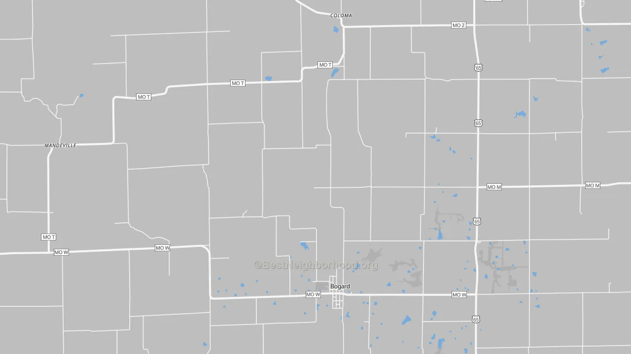 Bike Grade map of 64622, MO