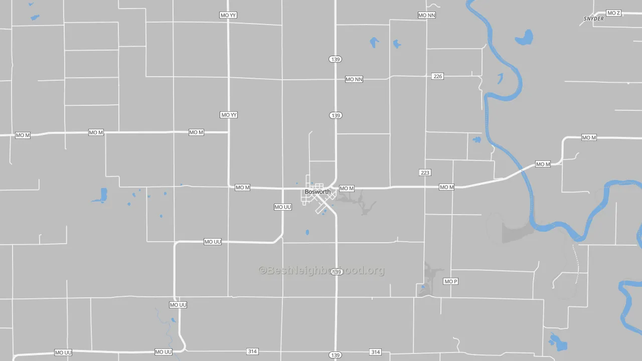 Bike Grade map of 64623, MO