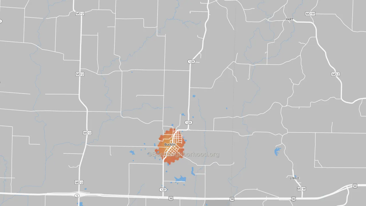 Bike Grade map of 64631, MO