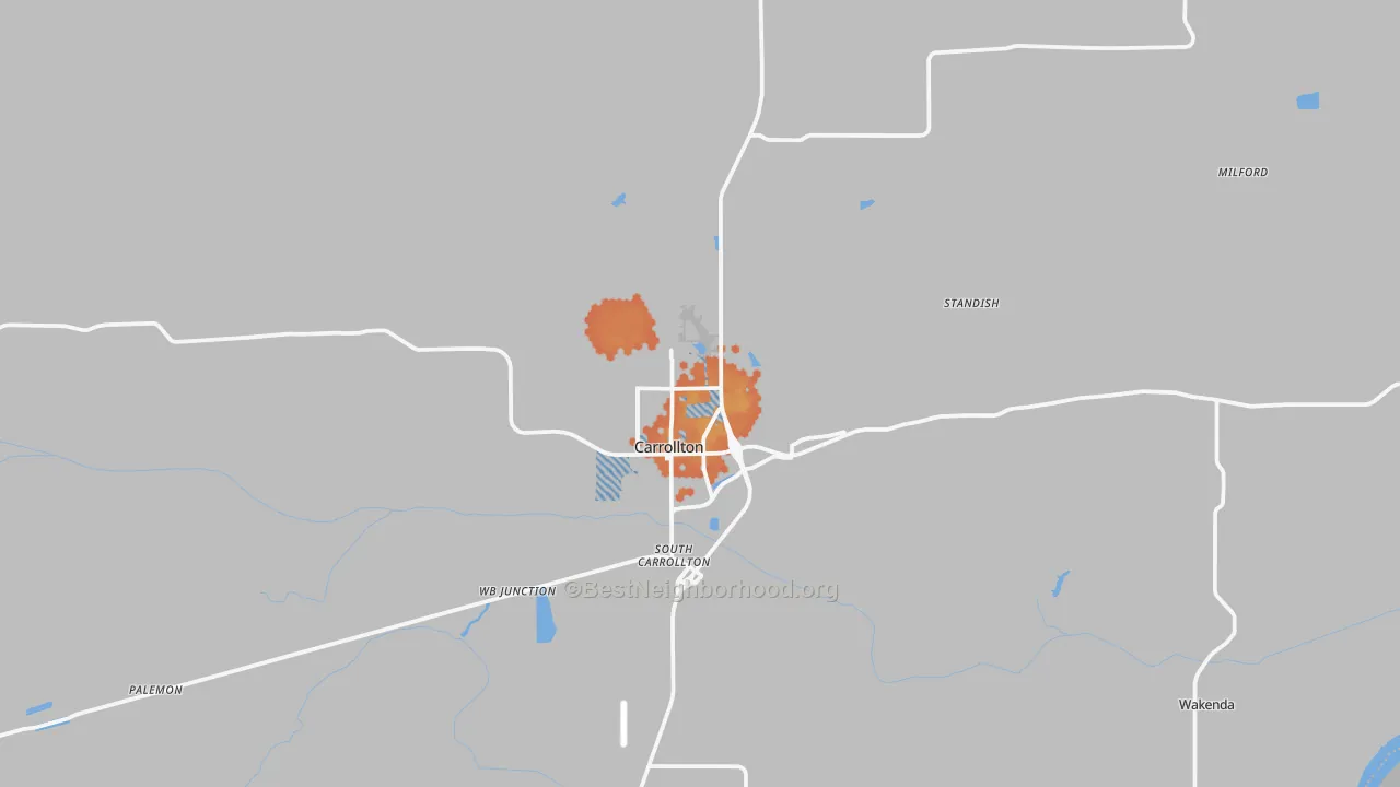 Bike Grade map of 64633, MO