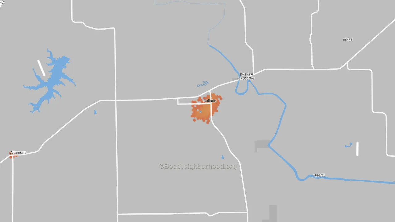 Bike Grade map of 64640, MO