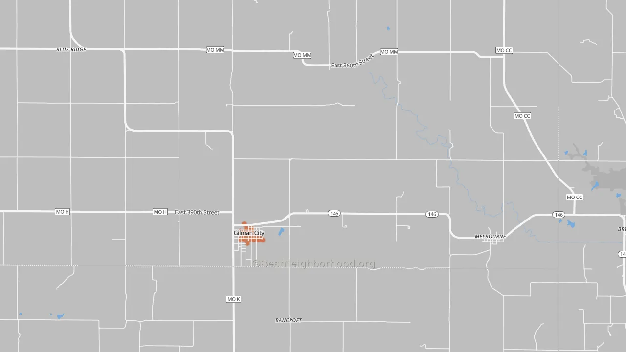 Bike Grade map of 64642, MO