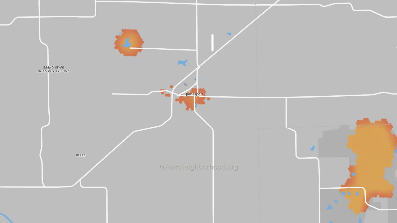 Bike Grade map of 64648, MO